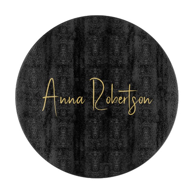 Planche À Découper Couleurs d'or Noir Calligraphie professionnelle te (Devant)