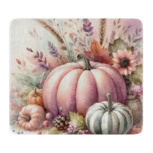 Planche À Découper Couleurs pastel citrouille automne peinture aquare