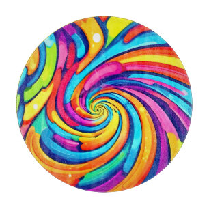 Planche À Découper Couleurs torride, Spirale psychédélique, Chao colo