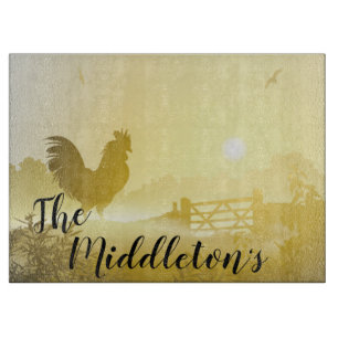 Planche À Découper Coupe de verre personnalisée Coupe Sunny Matin Cou