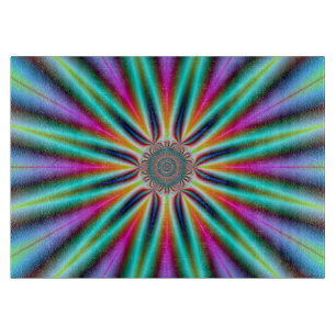 Planche À Découper Coupe en bleu turquoise et rose