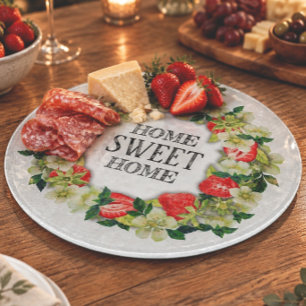 Planche À Découper Couronne de fraises Accueil doux chez soi Rond