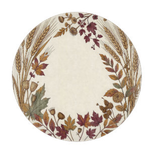 Planche À Découper Couronne de récolte de blé d'automne et de glands