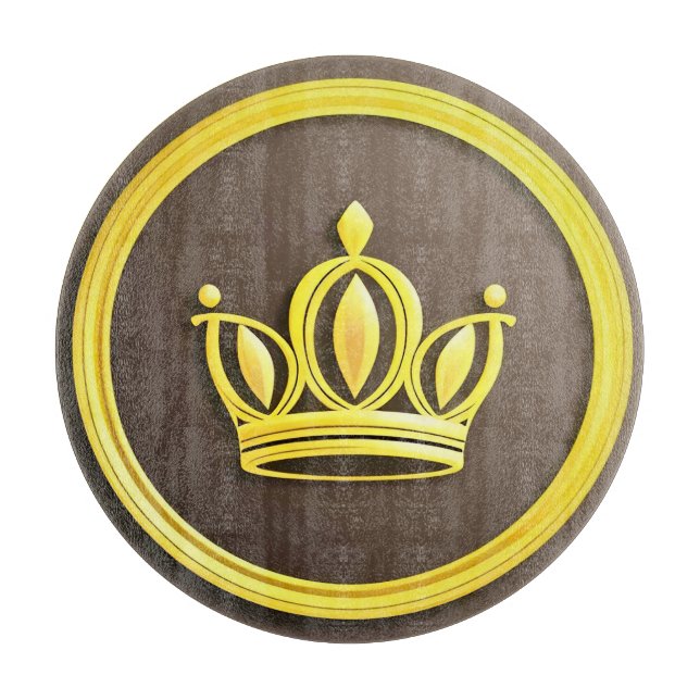 Planche À Découper Couronne dorée élégante (Devant)