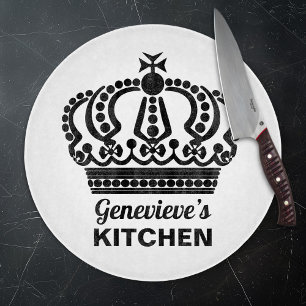 Planche À Découper Couronne Intriquée Nom Personnalisé