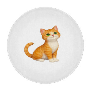Planche À Découper Coussin à jeter avec un adorable chaton roux