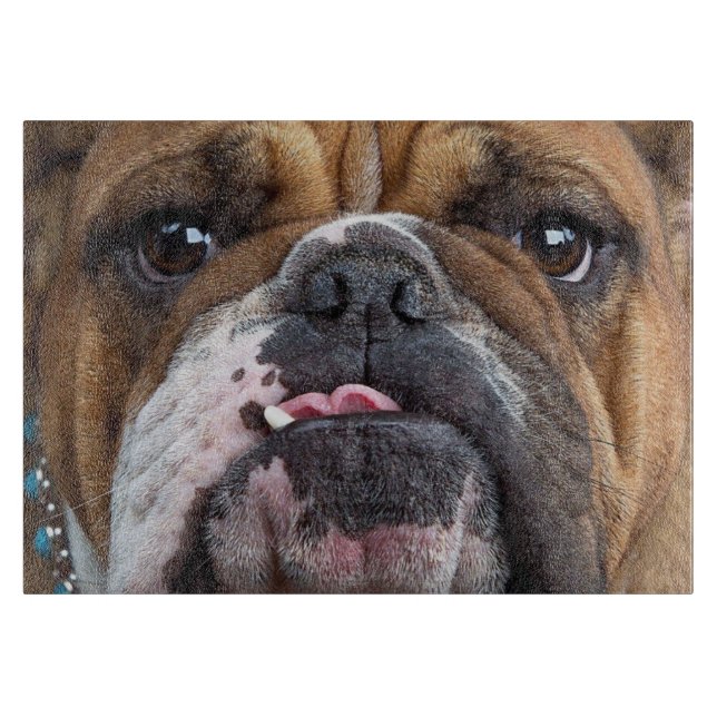 Planche À Découper Coussin de jet de Bouledogue Anglais (Devant)