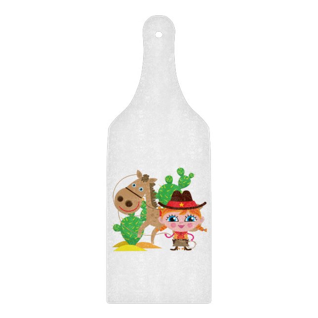 Planche À Découper Cow-girl et cheval (Devant)