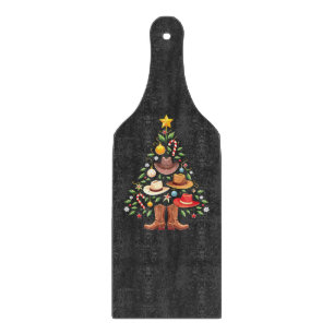 Planche À Découper Cowboy Western Christmas Tree Père Noël