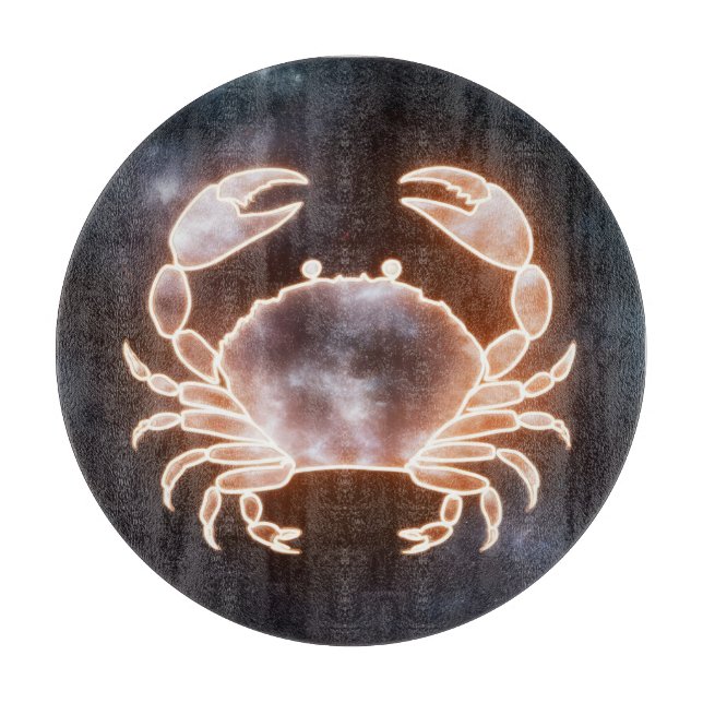 Planche À Découper Crabe céleste représente le cancer Cons zodiaques (Devant)