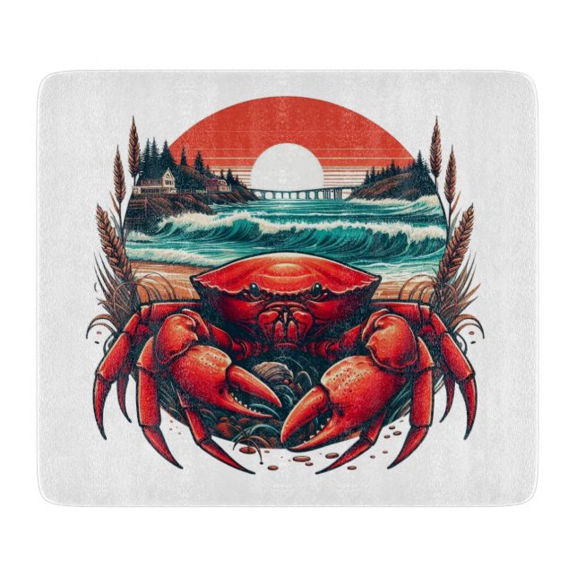 Planche À Découper crabe côtier/marin du Maine (Devant)