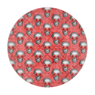Planche À Découper Crânes rouges et série Tournesol Design 13 