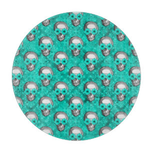 Planche À Découper Crânes Turquoise et Série Tournesol Design 11