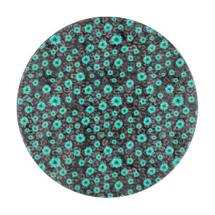 Planche À Découper Crânes Turquoise et Série Tournesol Design 5 