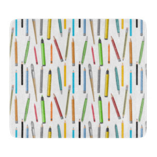Planche À Découper Crayons de couleur Pinceaux d'artiste Marqueurs Am