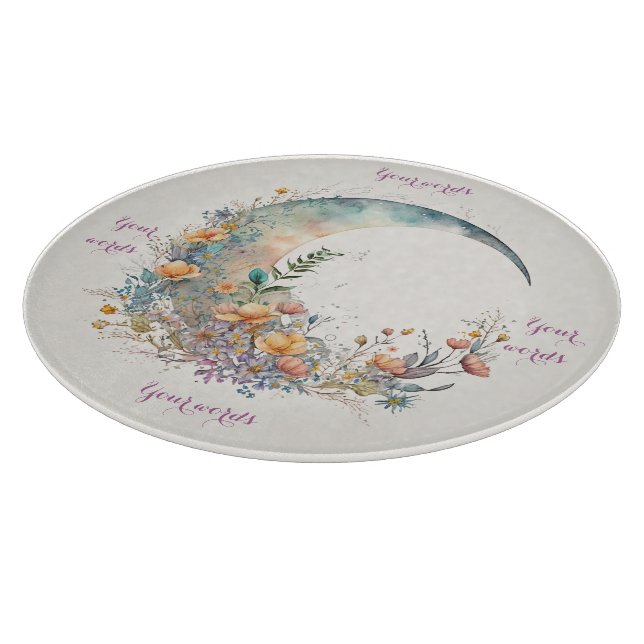 Planche À Découper Create Your Own Buttercups Floral Crescent Moon (Coin)