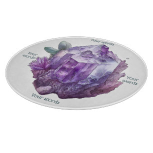Planche À Découper Créez Vos Propres Cristaux d'Améthyste Violets