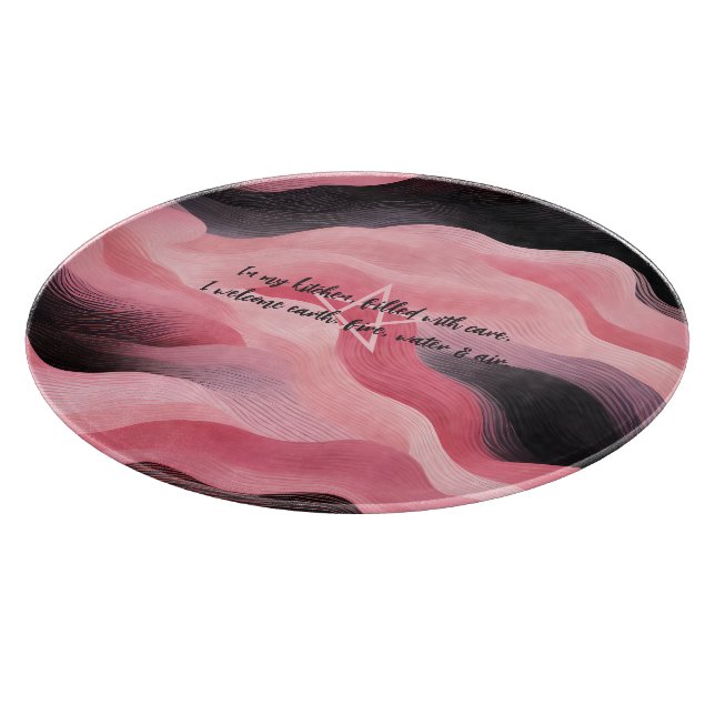 Planche À Découper Créez vos propres vagues ombrées rose élégant (Coin)