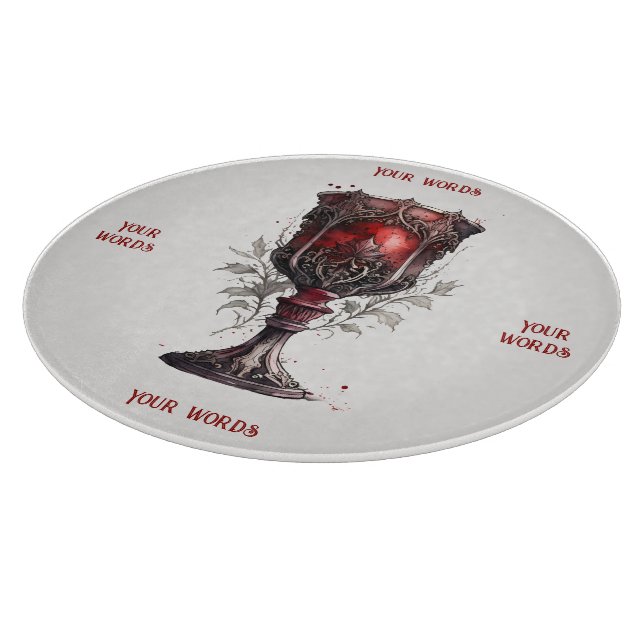 Planche À Découper Créez Votre Propre Calice Gothique Rouge (Coin)