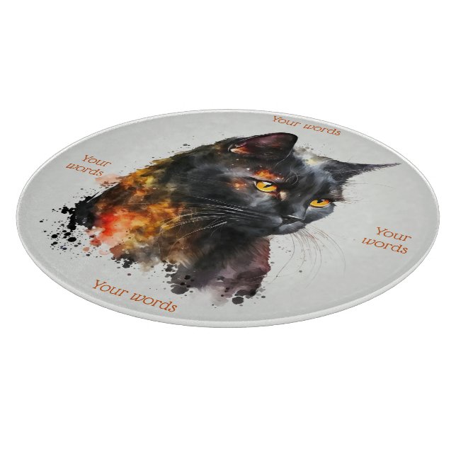 Planche À Découper Créez votre propre chat noir ardent (Coin)