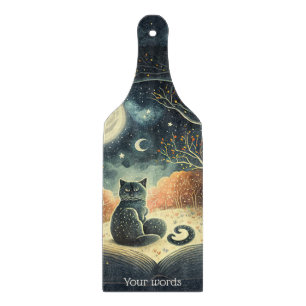 Planche À Découper Créez votre propre chat noir mystique étoilé