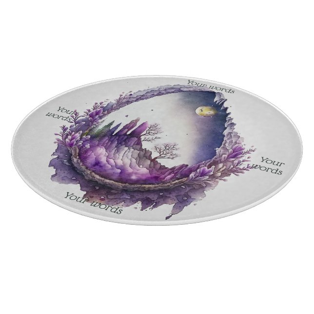 Planche À Découper Créez votre propre code de paysage violet (Coin)