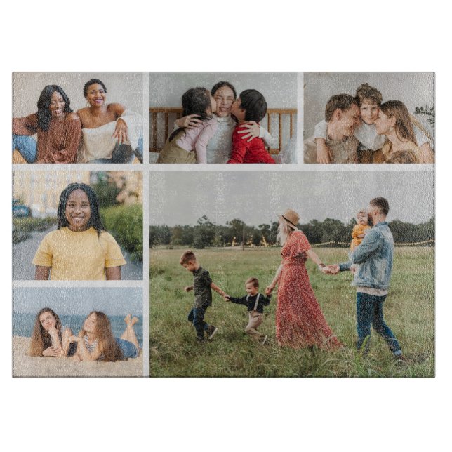 Planche À Découper Créez votre propre collection photo de 6 personnes (Devant)