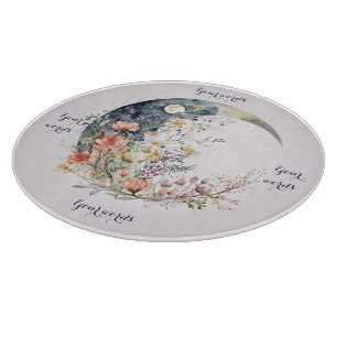 Planche À Découper Créez Votre Propre Croissant de Lune Floral de Pra