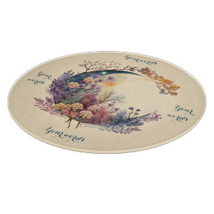 Planche À Découper Créez Votre Propre Croissant de Lune Floral Mystiq