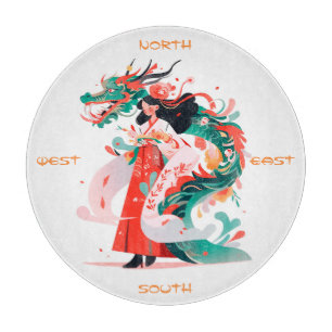 Planche À Découper Créez Votre Propre Déesse Dragon Chinoise Asiatiqu