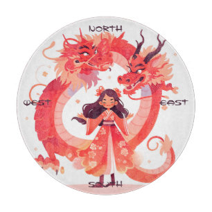 Planche À Découper Créez Votre Propre Demoiselle des Dragons Chinois