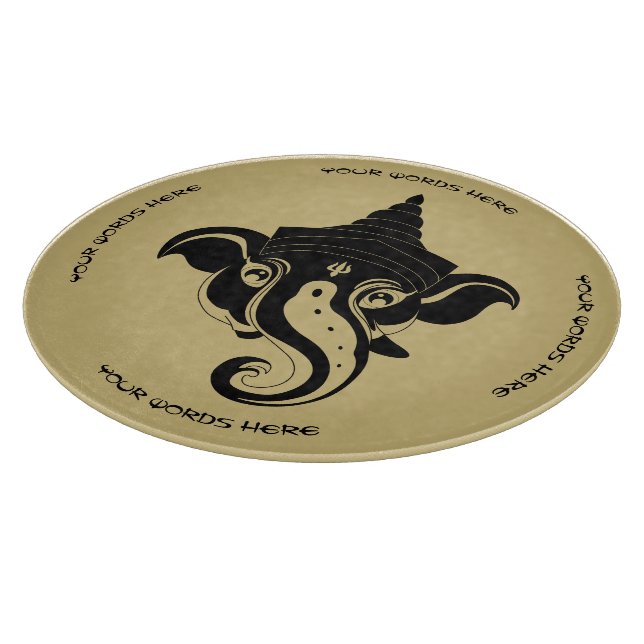 Planche À Découper Créez votre propre Ganesh noir et or (Coin)