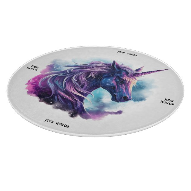 Planche À Découper Créez Votre Propre Licorne Violette Mythique (Coin)