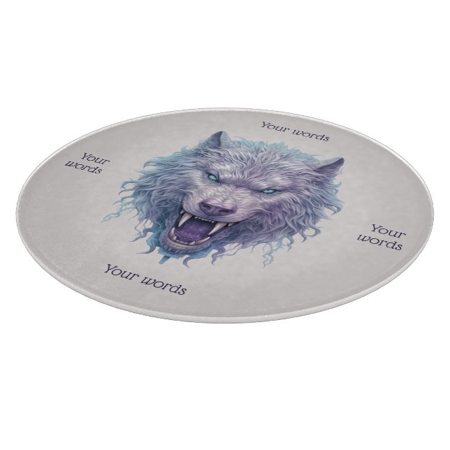 Planche À Découper Créez Votre Propre Loup Violet Méchant (Coin)