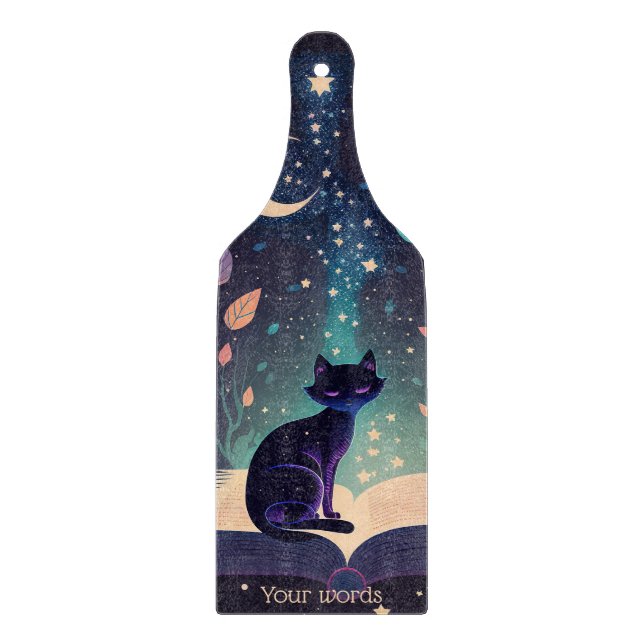 Planche À Découper Créez votre propre magie mystique de chat noir (Devant)