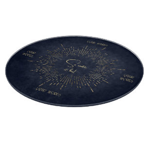 Planche À Découper Créez Votre Propre Mandala Céleste Bleu Et Or