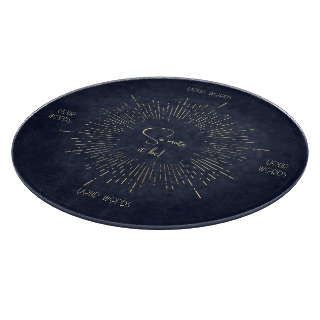 Planche À Découper Créez Votre Propre Mandala Céleste Bleu Et Or (Coin)