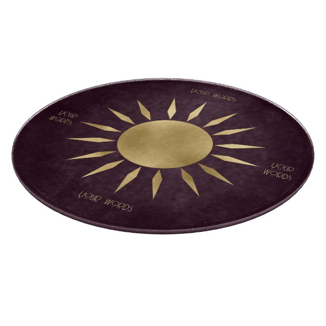 Planche À Découper Créez Votre Propre Mandala de Vin et d'Or (Coin)