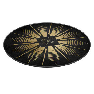 Planche À Découper Créez Votre Propre Mandala Noir et Or