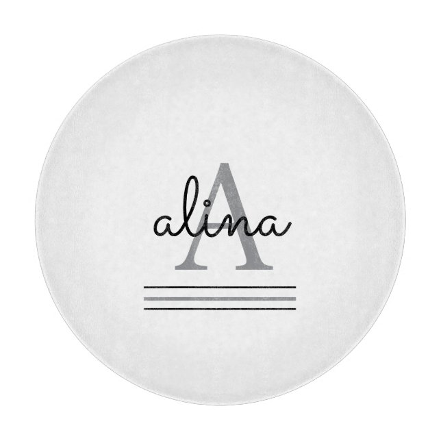 Planche À Découper Créez Votre Propre Monogramme Personnalisé (Devant)