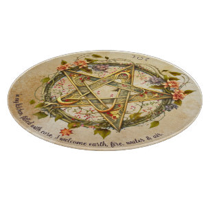Planche À Découper Créez Votre Propre Pentacle Floral Victorien