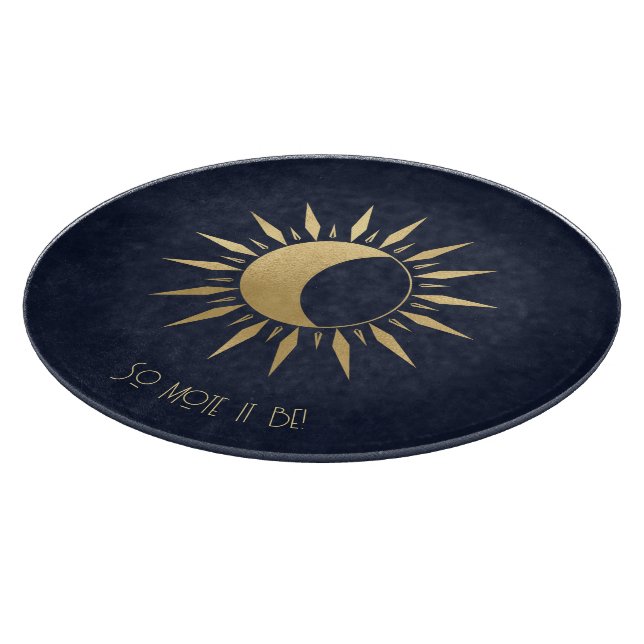 Planche À Découper Créez Votre Propre Soleil Céleste Bleu Et Or (Coin)