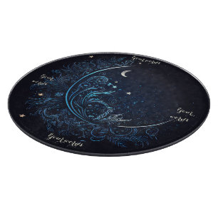 Planche À Découper Créez Votre Propre Tableau d'Autel de Lune Bleue M