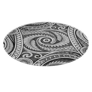 Planche À Découper Créez Votre Propre Tribal Festif Élégant Noir Blan