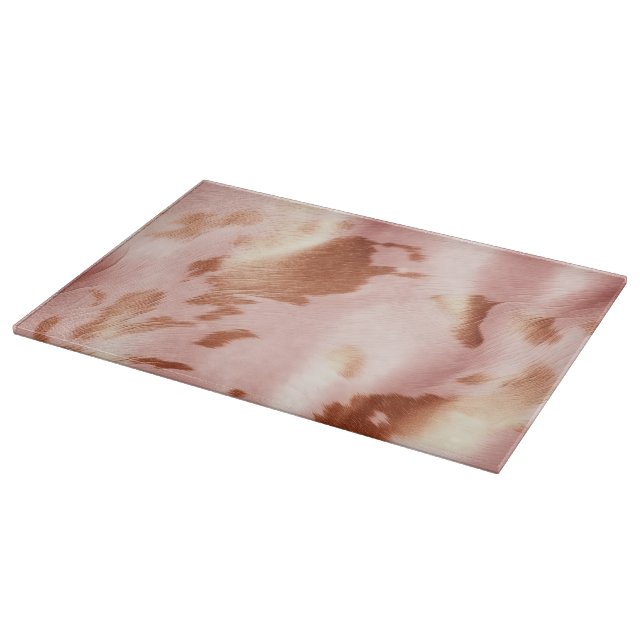 Planche À Découper Crème rose vif Fille Cowhide Brown (Coin)