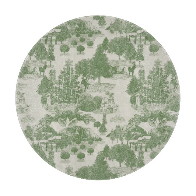 Planche À Découper Crème verte Noël Wonderland hiver (Devant)