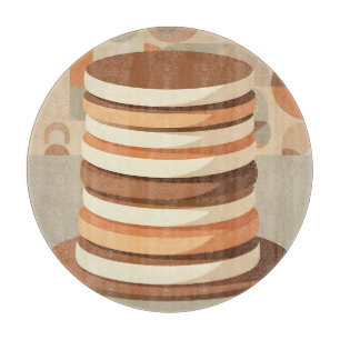 Planche À Découper Crêpes Empilées Rétro