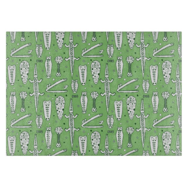 Planche À Découper Crocodile Motif (Devant)