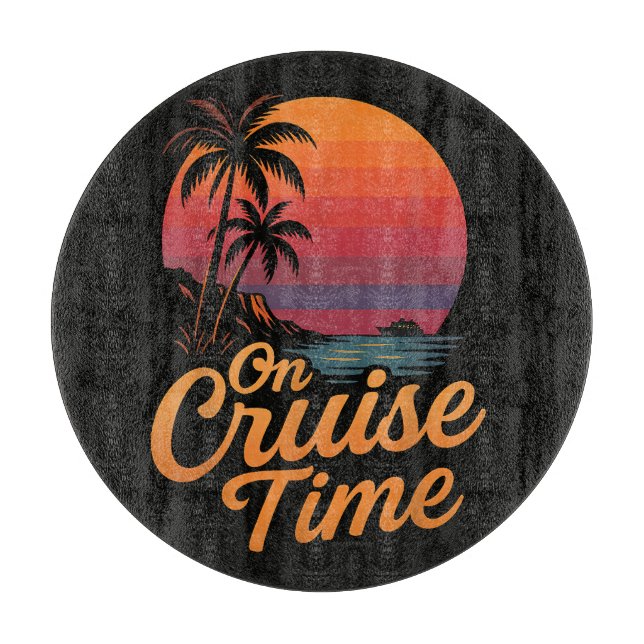 Planche À Découper Croisière de vacances au coucher du soleil sous le (Devant)