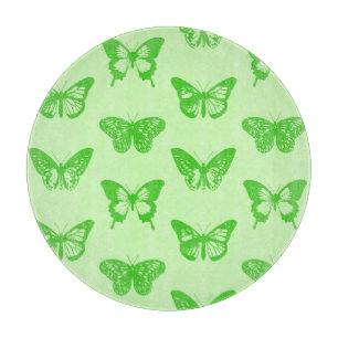 Planche À Découper Croquis de papillon, vert citron